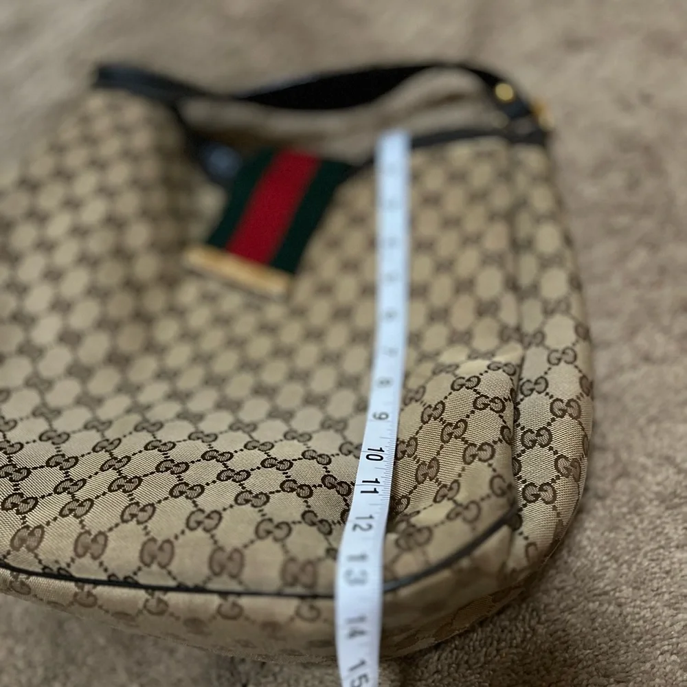 Gucci Hobo Bag Web Gg Muticolor Canvas Tote EUC - Picture 8 of 10